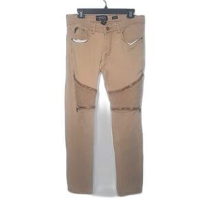 Sven Souls Moto Jeans Tan Size 34x34